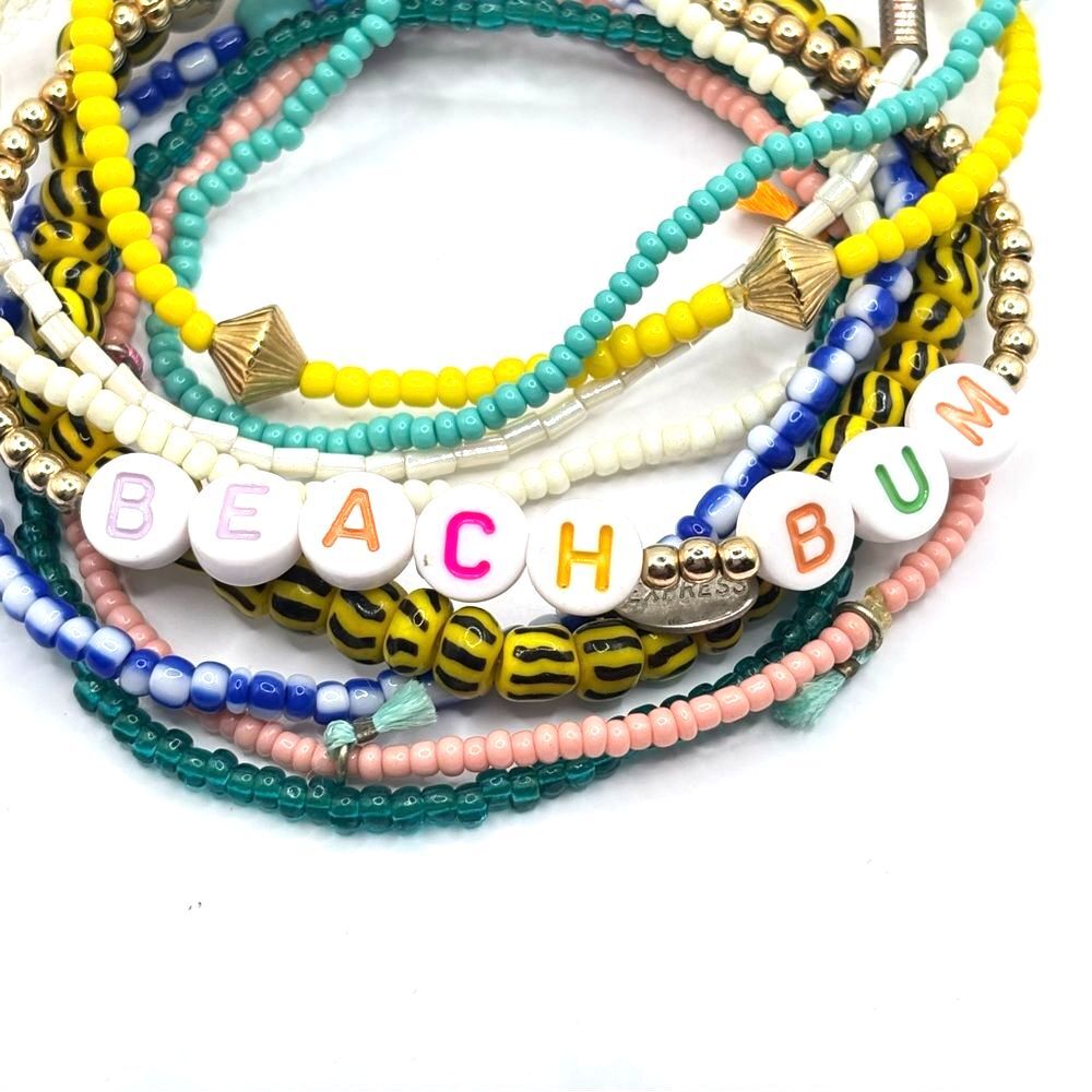 Express Colorful Beaded Stackable Bracelet Set - Picture 2 of 4